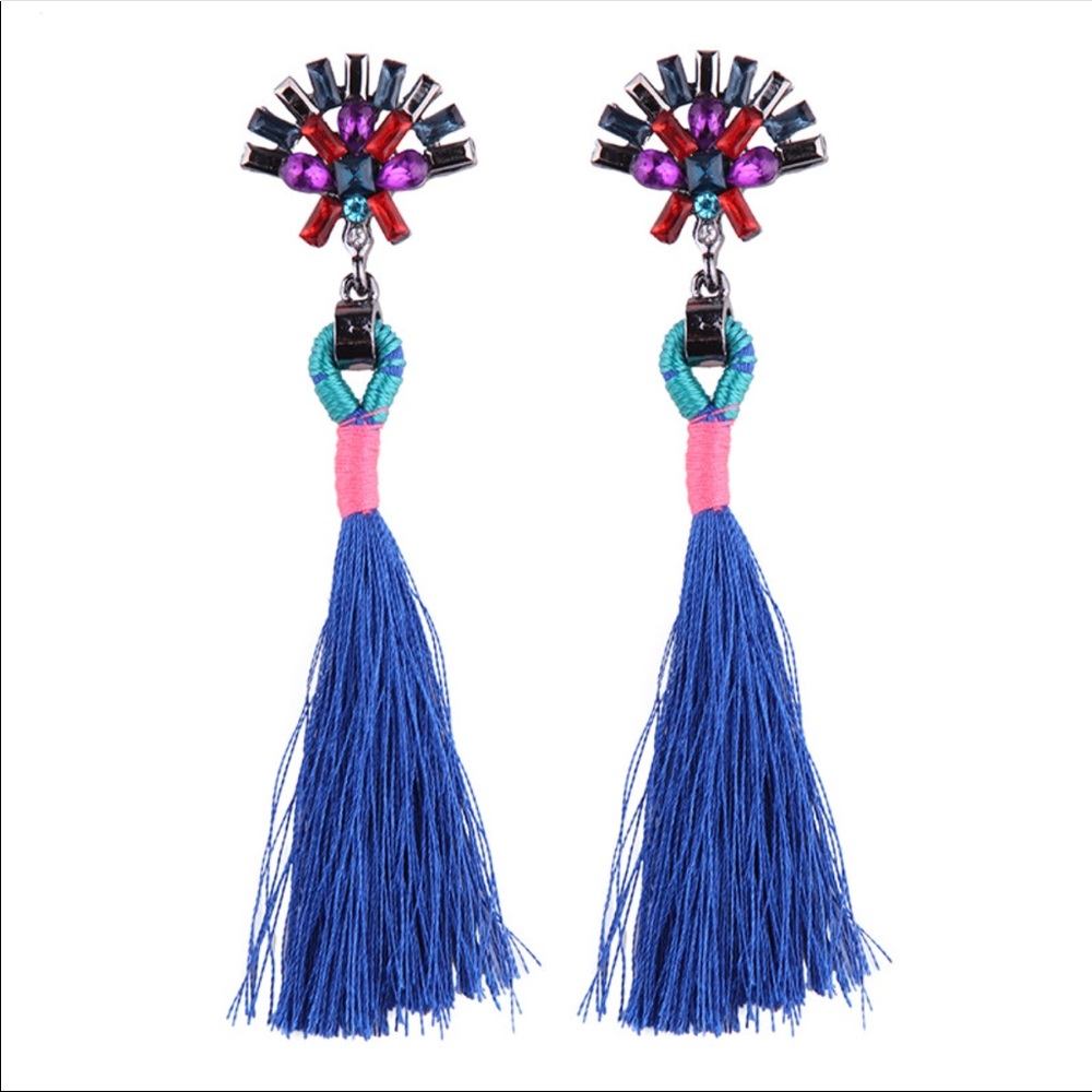 Royalty Jewels Blue Indian Shagle Dangle Earring